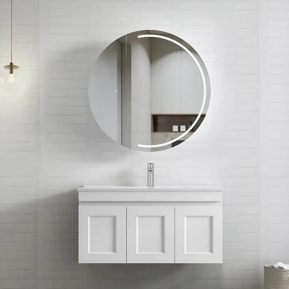 Infinity Plus Bathrooms supplies Hampton Mark II Matte White 900 Vanity