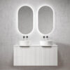 The latest trend of colourful vanities Ellee from Infinity Plus Bathrooms