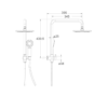 Spec of Round shower set without rail from Infinity Plus bathrooms in Melbourne