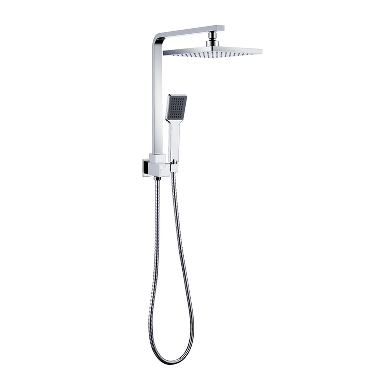Square shower set without rail from Infinity Plus bathrooms in Melbourne
