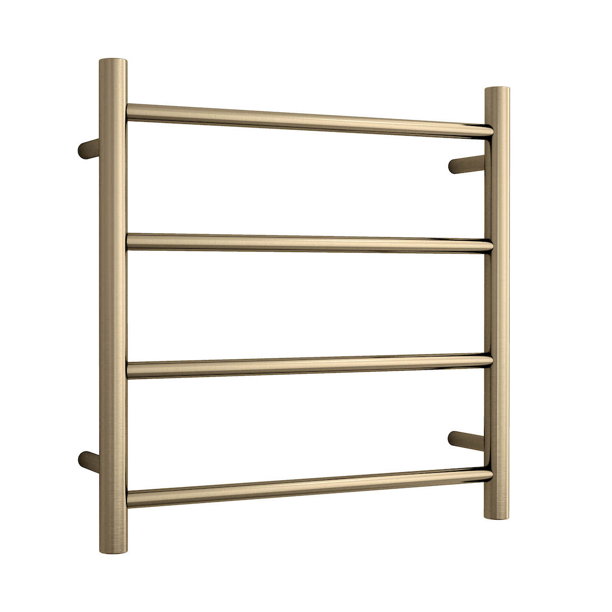 BRUSHED BRASS finish heated towel ladder from Infinity Plus bathrooms deliver AU wide