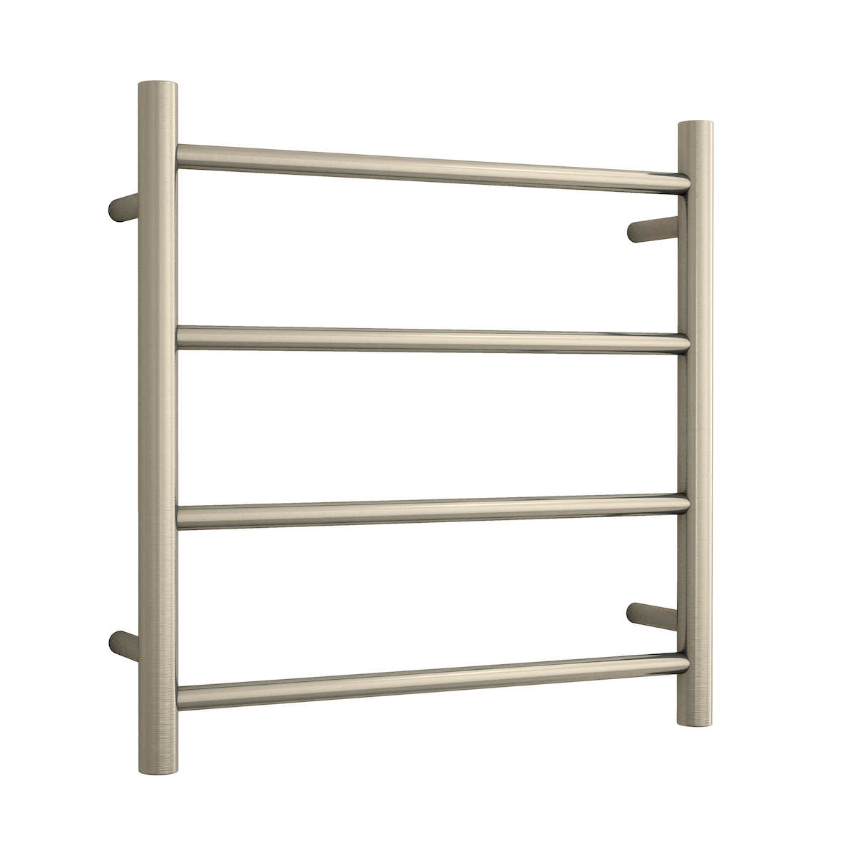 BRUSHED NICKEL finish heated towel ladder from Infinity Plus bathrooms deliver AU wide
