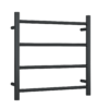 matte black finish heated towel ladder from Infinity Plus bathrooms deliver AU wide