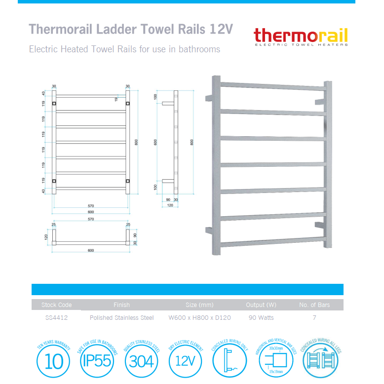The vast range of heated towel ladders from Inifnity Plus bathrooms in Melbourne