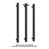 Square MATTE BLACK Single heated towel rail from Infinity Plus bathrooms deliver AU wide