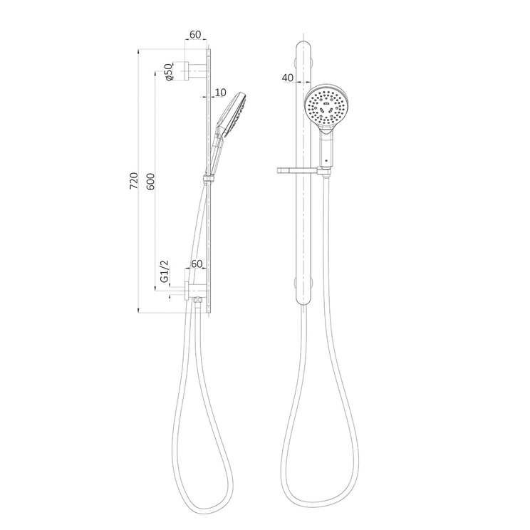 Shop the adjustable rail showers from Infinity Plus Bathrooms today. Great quality and customer service. We ship AU wide