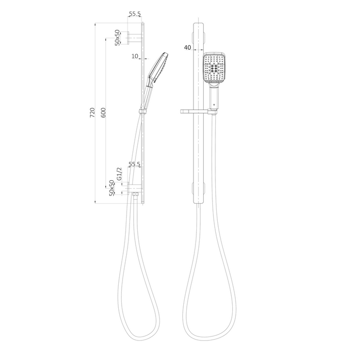 Shop the adjustable rail showers from Infinity Plus Bathrooms today. Great quality and customer service. We ship AU wide
