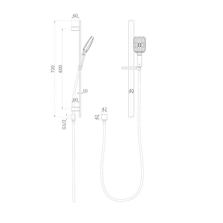 Shop the adjustable rail showers from Infinity Plus Bathrooms today. Great quality and customer service. We ship AU wide