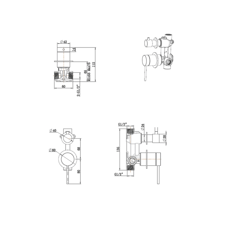 No place else than Infinity plus bathrooms that offers the full range of Mica tapware products