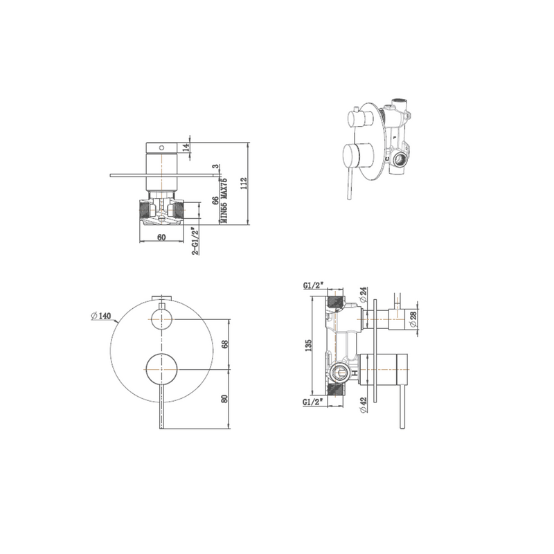 No place else than Infinity plus bathrooms that offers the full range of Mica tapware products