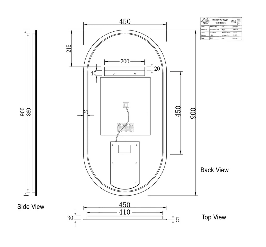 No place else than Infinity plus bathrooms that offers the full range of BRIGHTON led frame mirror