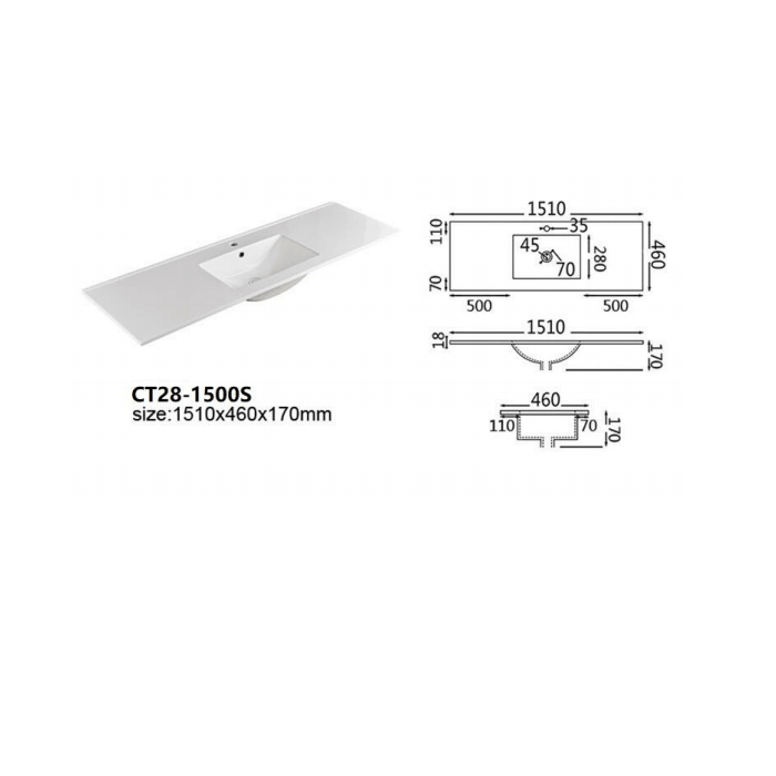 No place else than Infinity plus bathrooms that offers the full range of Leona vanity