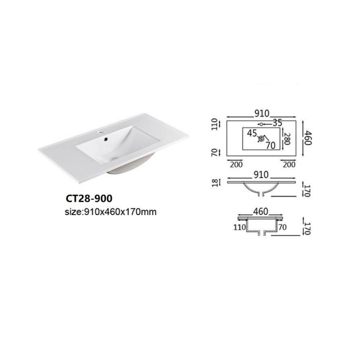 No place else than Infinity plus bathrooms that offers the full range of Leona vanity