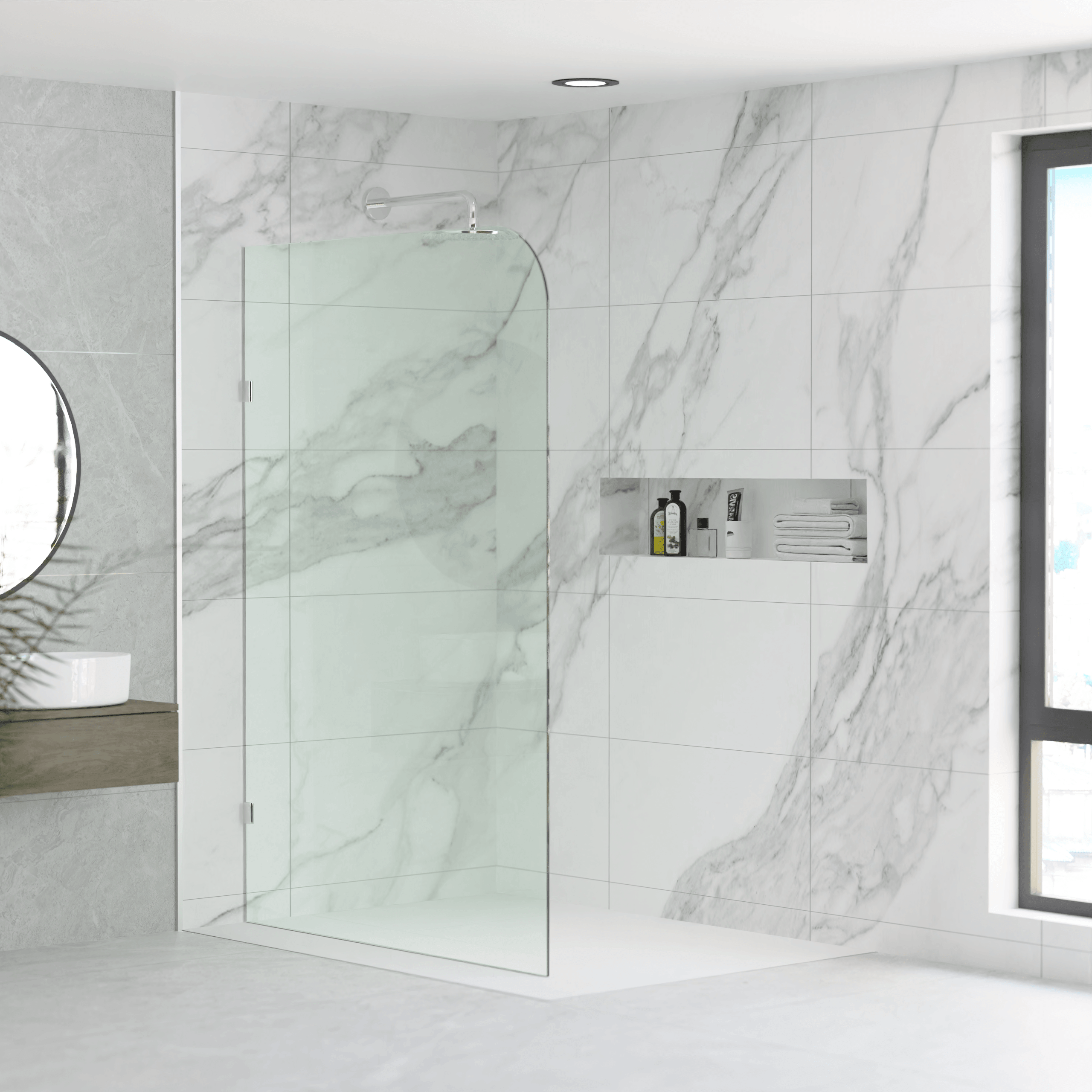 No place else than Infinity plus bathrooms that offers the full range of Milano shower screen