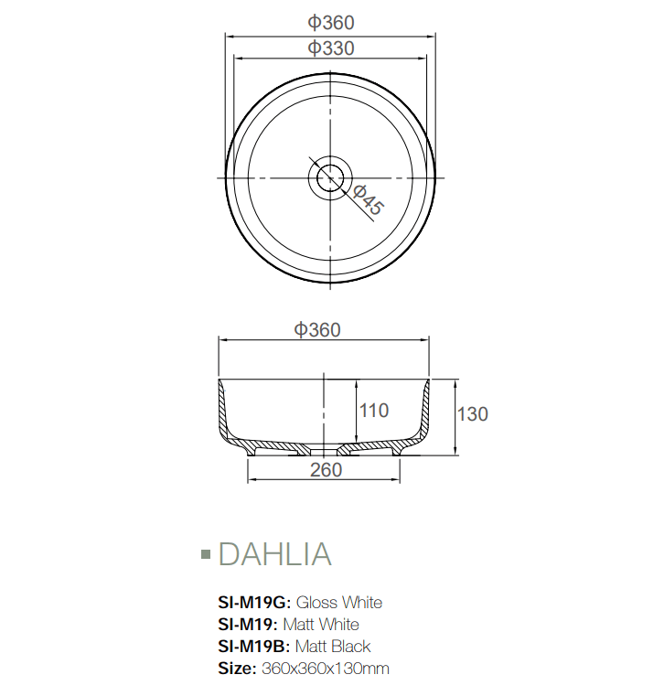 Infinity plus bathrooms that offer the full range of DAHLIA products