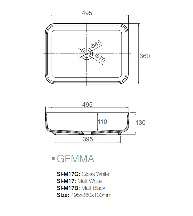 Infinity plus bathrooms that offer the full range of GEMMA products