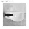 Infinity Plus Bathrooms offers slim wall hung basins with tap hole gloss white or matte white finish