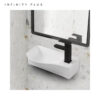 Infinity Plus Bathrooms offers slim wall hung basins with tap hole gloss white or matte white finish