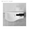 Infinity Plus Bathrooms offers slim wall hung basins with tap hole gloss white or matte white finish