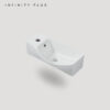 Infinity Plus Bathrooms offers slim wall hung basins with tap hole gloss white or matte white finish