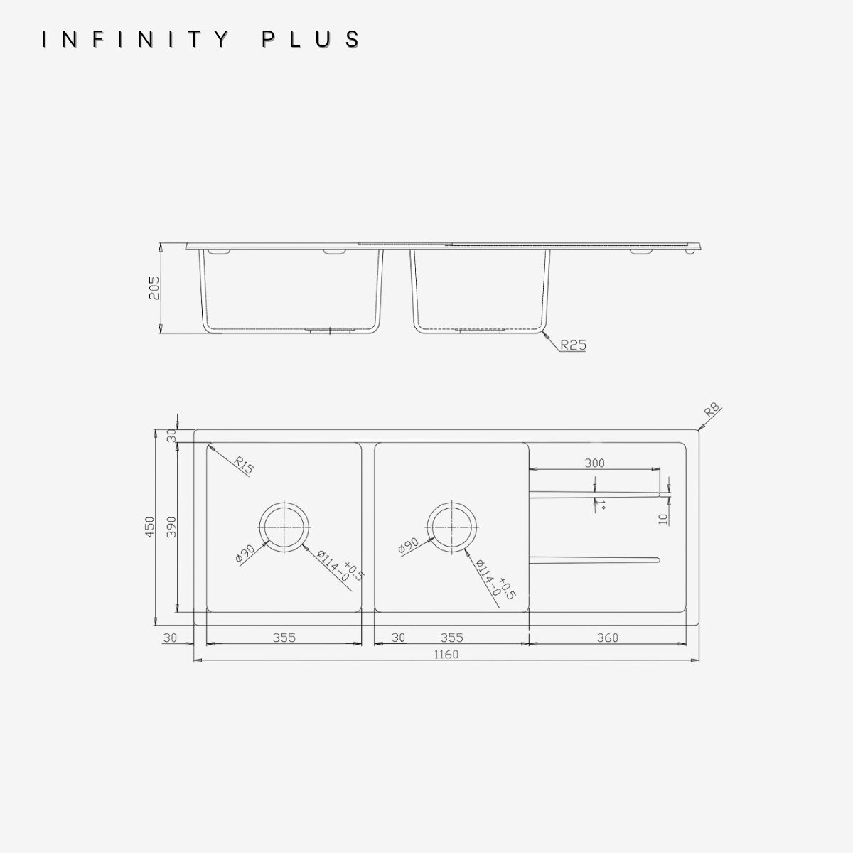 Buying composite granite sink with drainer from Infinity plus bathrooms is the easiest way for upgrading your existing kitchen and laundry.