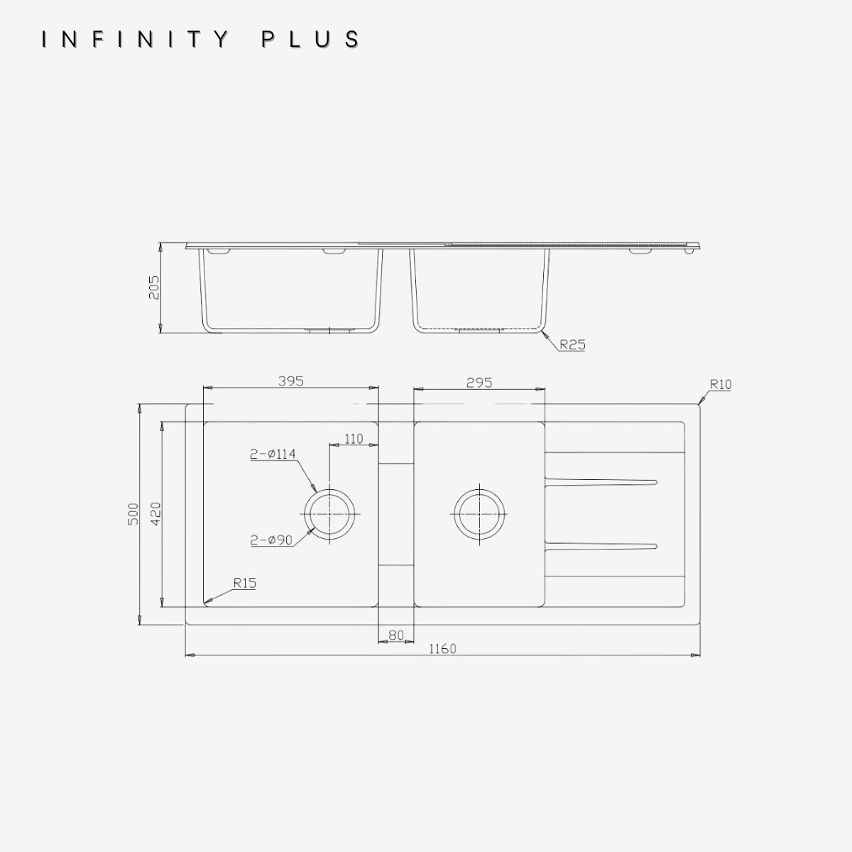 Buying composite granite sink with drainer from Infinity plus bathrooms is the easiest way for upgrading your existing kitchen and laundry.