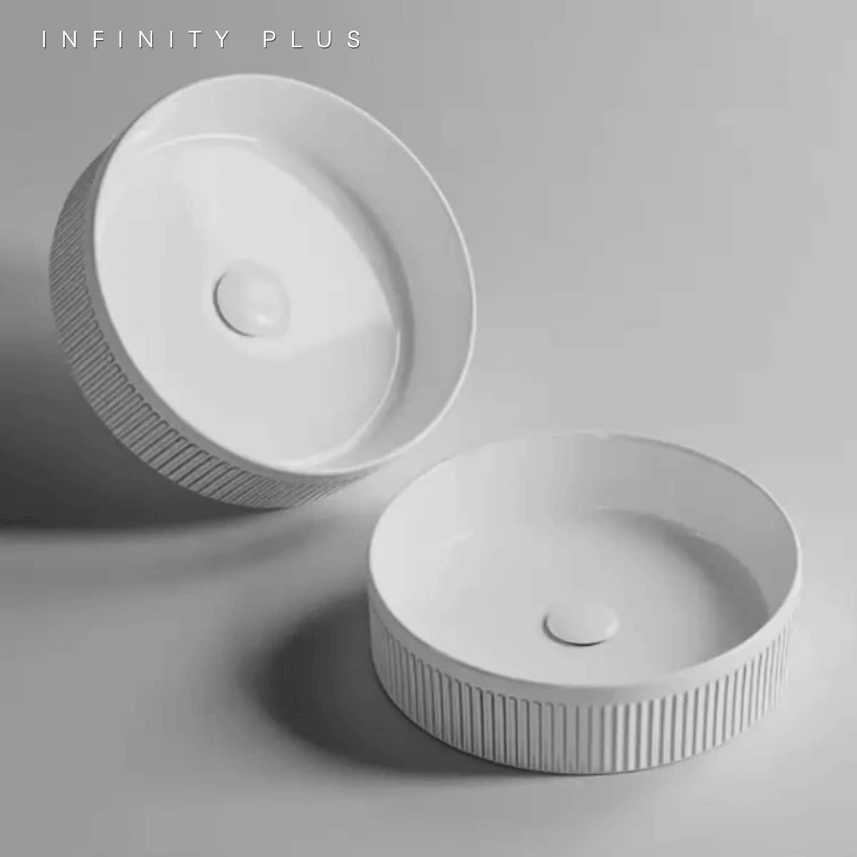 a smart choice to buy from Infinity Plus Bathrooms for the fluted ceramic basins