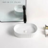 Shop 2025 the latest flute-designed Oval Above Counter Basin from Infinity Plus Bathrooms. Best Price Guarantee.