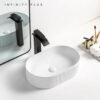 Shop 2025 the latest flute-designed Matte White Oval Above Counter Basin from Infinity Plus Bathrooms. Best Price Guarantee.