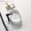 Shop 2025 the latest flute-designed Matte White Oval Above Counter Basin from Infinity Plus Bathrooms. Best Price Guarantee.