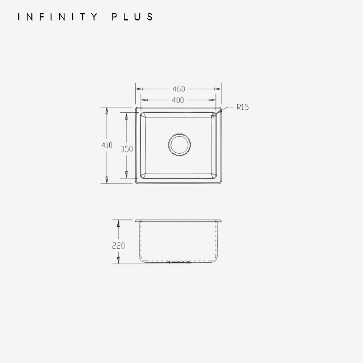 Premium Granite Single Bowl Kitchen Sink GS-4641S is a practical and stylish choice for small kitchens, pantry rooms and utility areas.