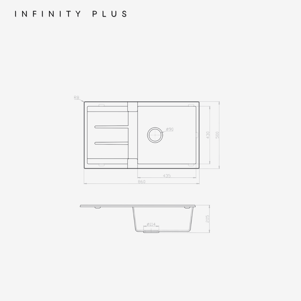 Buying composite granite sink with drainer from Infinity plus bathrooms is the easiest way for upgrading your existing kitchen and laundry.