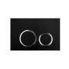 R&T | Round Push Plate for R&T in-wall cistern Black