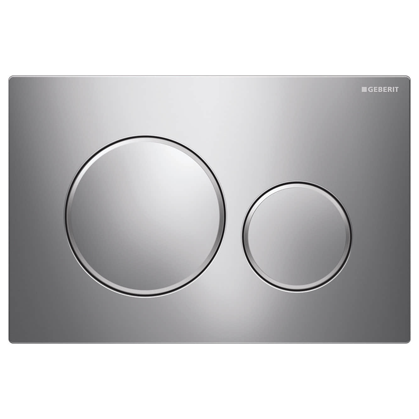 GEBERIT | Geberit Sigma 20 Round Button Flush Plate, Chrome/Matte Chrome Trim