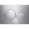 GEBERIT | Geberit Sigma 20 Round Button Flush Plate, Matte Chrome/Chrome Trim