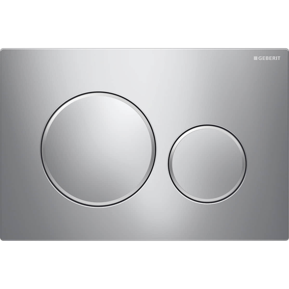 GEBERIT | Geberit Sigma 20 Round Button Flush Plate, Matte Chrome/Chrome Trim