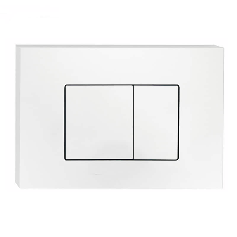 R&T | Square Push Plate for R&T in-wall cistern White