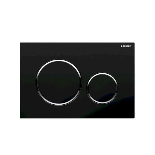 GEBERIT | Geberit Sigma 20 Dual Flush Plate Black with Chrome Trim