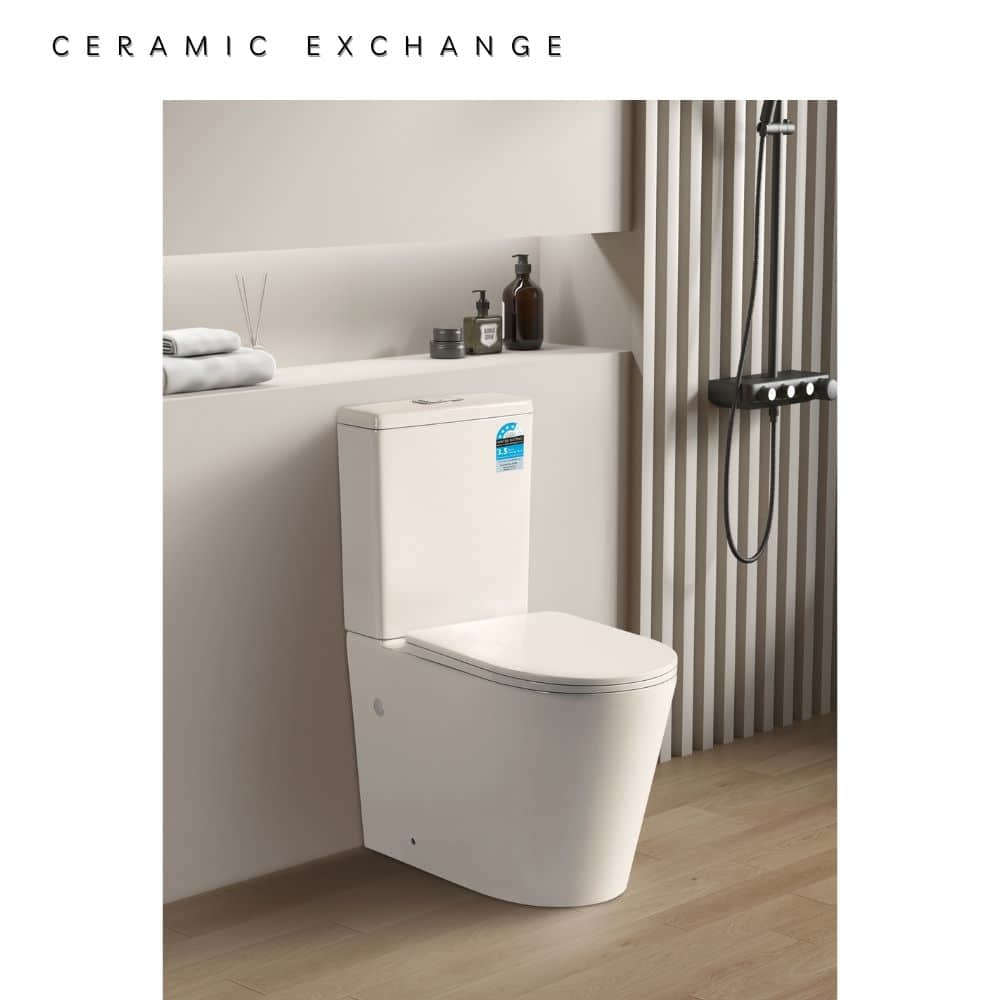ALPHA Rimless Tornado Flush Back-to-wall Toilet Suite 655*385*870mm