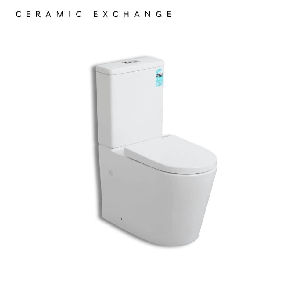 ALPHA Rimless Tornado Flush Back-to-wall Toilet Suite 655*385*870mm